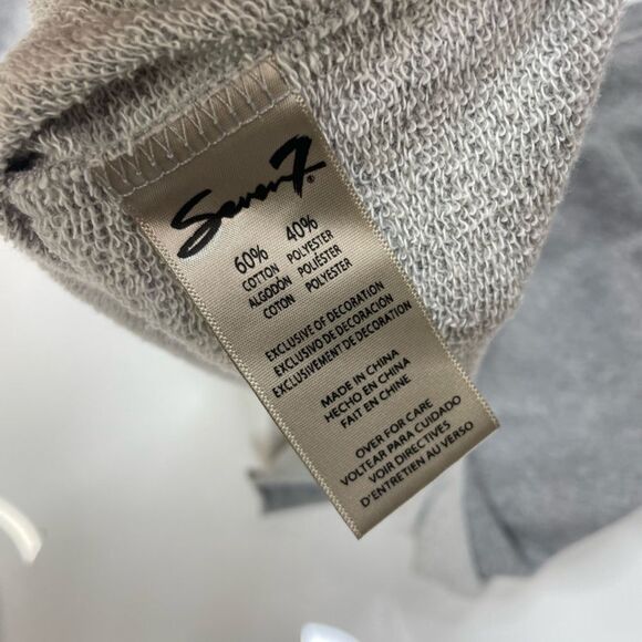 Seven7 Floral Bird Embroidered Sweatshirt Women Small Gray - Picture 6 of 7